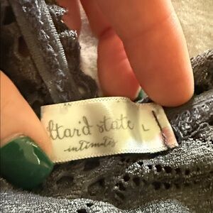 Altar'd State Gray Lace Bra